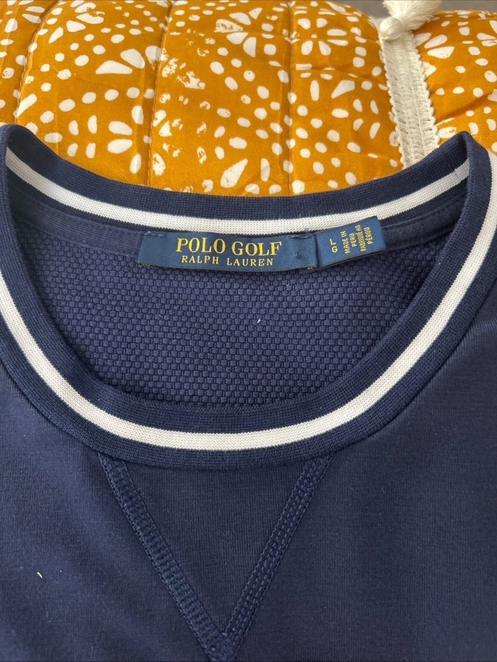 Polo by Ralph Lauren Navy Long-Sleeve Crew with White Trim - Picture 2 of 3
